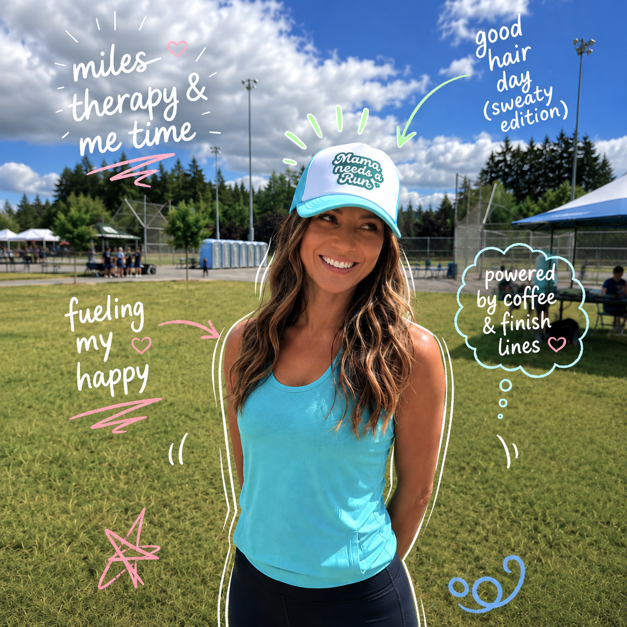 Mama Needs A Run Trucker Hat