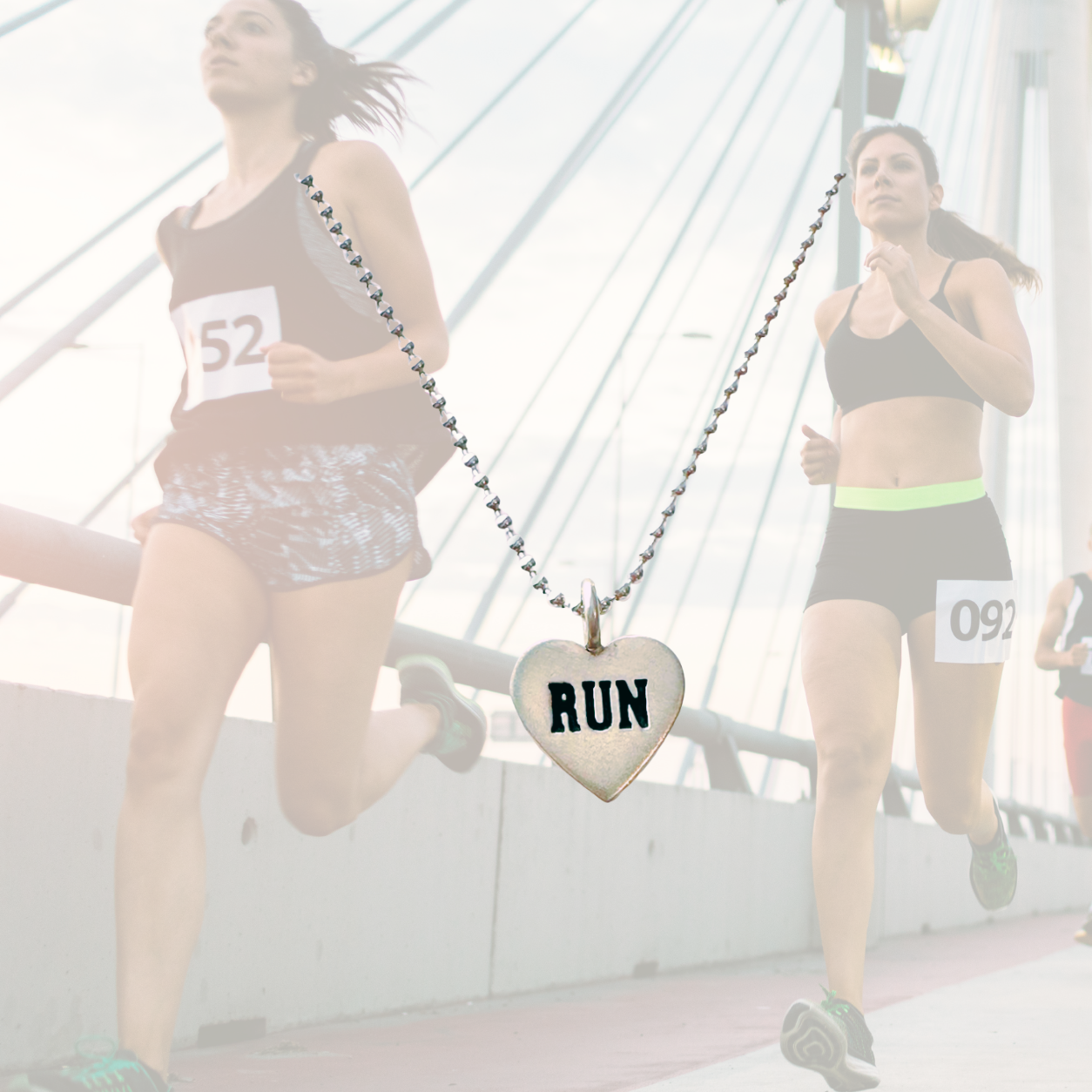Run With Your Heart Sterling Silver Necklace