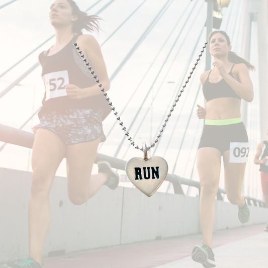 Run With Your Heart Sterling Silver Necklace