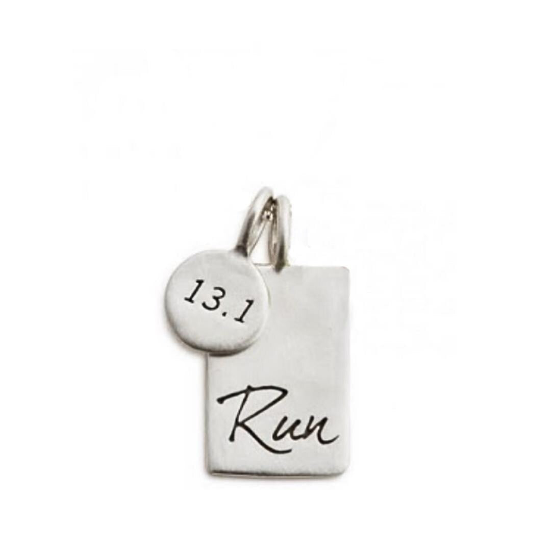 Run 13.1 Half Marathon Sterling Silver Necklace Set