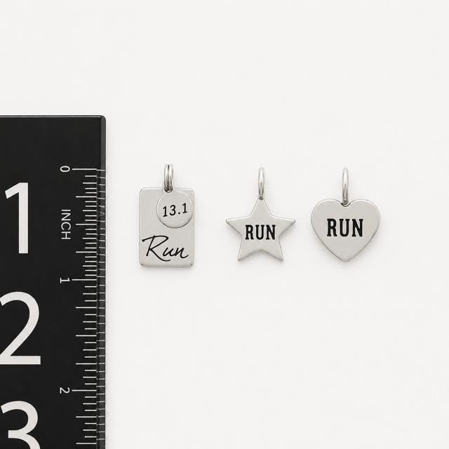Run 13.1 Half Marathon Sterling Silver Necklace Set