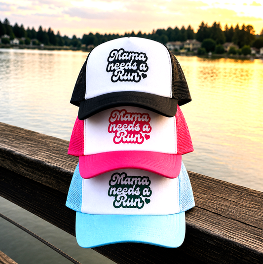 Mama Needs A Run Trucker Hat (Set of 3)